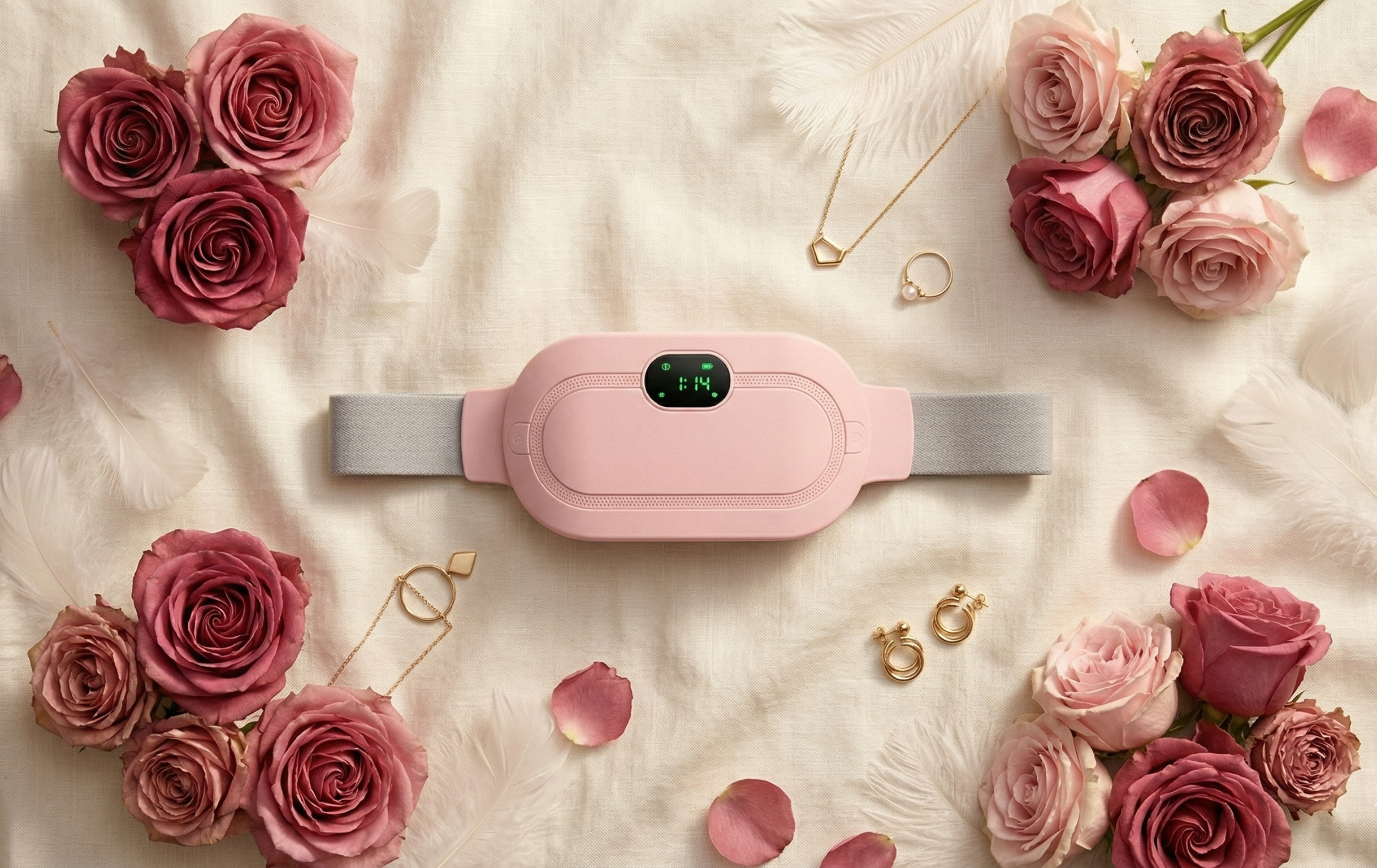 Lureava™ Comfort Heat Belt – Fast Relief for Cramps & Back Pain