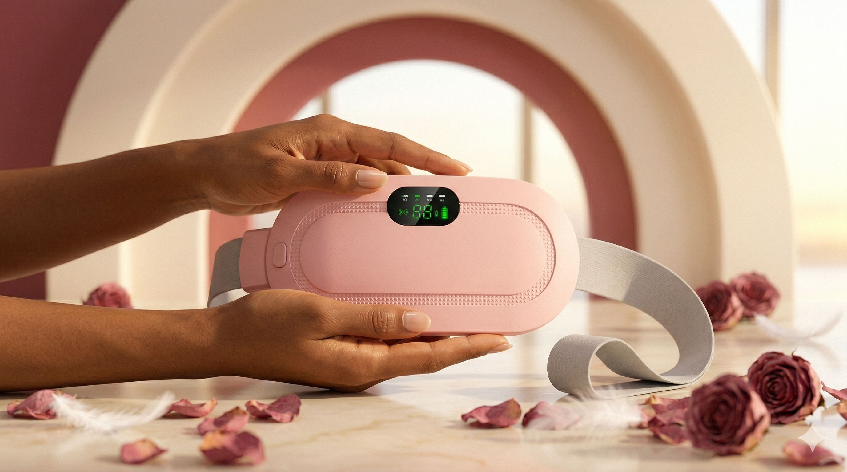 Lureava™ Comfort Heat Belt – Fast Relief for Cramps & Back Pain